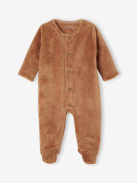 Surpyjama naissance animal ou coeur chocolat+écru - vertbaudet enfant 