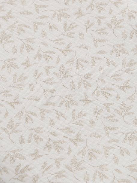 Carrycot Liner in Cotton Gauze grey blue+printed beige+white - vertbaudet enfant 
