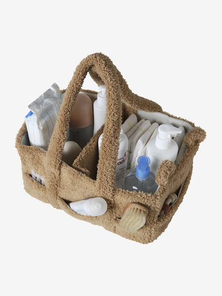 Storage basket with 2 compartments beige - vertbaudet enfant 