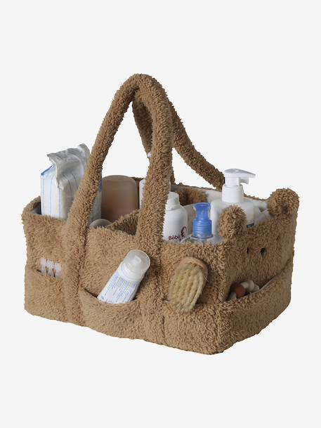 Storage basket with 2 compartments beige - vertbaudet enfant 