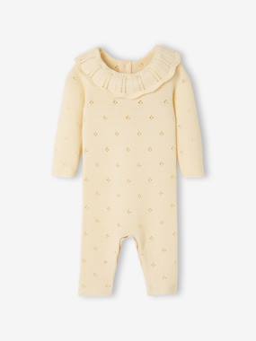 Jumpsuit in Fancy Knit for Newborns - vertbaudet enfant -Jumpsuit in Fancy Knit for Newborns