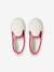 Elasticated Slippers for Children, Made in France ecru+printed pink - vertbaudet enfant 