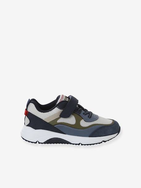 Lace-up & Hook-&-Loop Trainers for Children, Designed for Autonomy set blue - vertbaudet enfant 