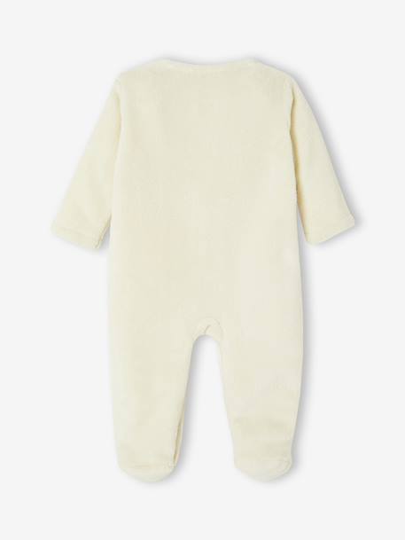 Onesie with Animal or Heart Print for Newborns chocolate+ecru - vertbaudet enfant 