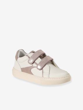 Baskets enfant fille cuir à scratchs  - vertbaudet enfant