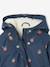 Floral Hooded Raincoat, Lined, for Baby Girls night blue+printed pink - vertbaudet enfant 