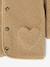 Manteau bébé en sherpa avec doublure imprimée 'léopard' beige+vieux rose - vertbaudet enfant 