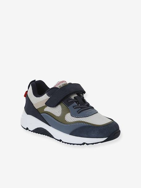 Lace-up & Hook-&-Loop Trainers for Children, Designed for Autonomy set blue - vertbaudet enfant 