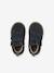 Leather Pram Boots with Touch Fasteners, for Baby Boys navy blue+taupe - vertbaudet enfant 