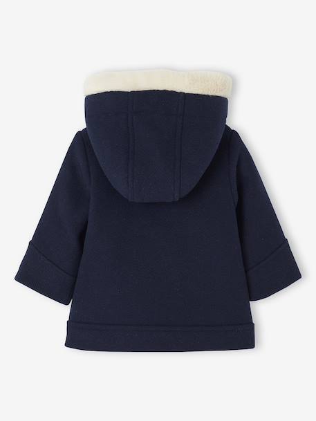 Coat with Hood for Baby Girls Light Grey+navy blue - vertbaudet enfant 