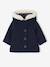 Coat with Hood for Baby Girls Light Grey+navy blue - vertbaudet enfant 