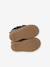 Leather Pram Boots with Touch Fasteners, for Baby Boys navy blue+taupe - vertbaudet enfant 