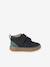 Leather Pram Boots with Touch Fasteners, for Baby Boys navy blue+taupe - vertbaudet enfant 