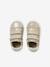 Trainers with leather velcro straps for babies gold+white - vertbaudet enfant 