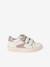 Trainers with Leather Hook-&-Loop Straps for Children ecru+printed white+set white - vertbaudet enfant 