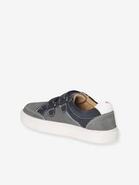 -Baskets enfant garçon cuir à scratchs