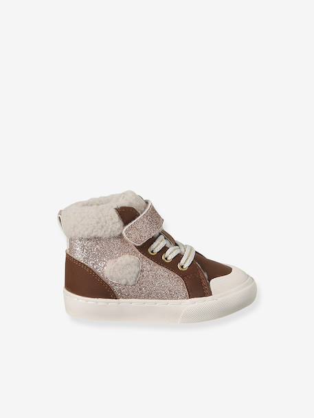 Synthetic Fur-Lined Trainers for Girls set brown - vertbaudet enfant 