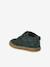 Mid-top fur-lined leather trainers with touch 'n' close fastening for babies camel+green+navy blue - vertbaudet enfant 