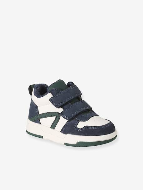 High-top trainers with hook and loop fastener for babies set blue - vertbaudet enfant 