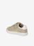 Trainers with leather velcro straps for babies gold+white - vertbaudet enfant 