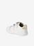 Trainers with leather velcro straps for babies gold+white - vertbaudet enfant 