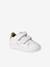 Baskets bébé fille cuir à scratchs blanc+or - vertbaudet enfant 