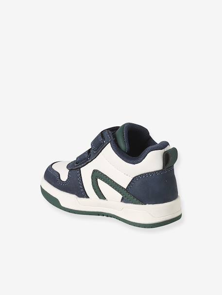 High-top trainers with hook and loop fastener for babies set blue - vertbaudet enfant 