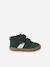 Mid-top fur-lined leather trainers with touch 'n' close fastening for babies camel+green+navy blue - vertbaudet enfant 