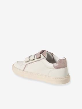 -Baskets enfant fille cuir à scratchs