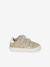 Trainers with leather velcro straps for babies gold+white - vertbaudet enfant 
