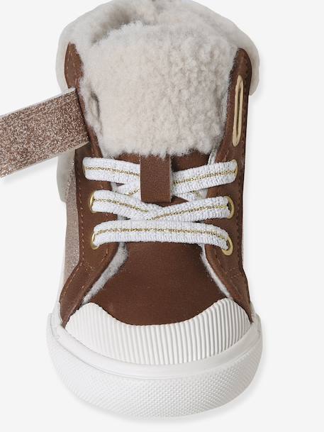 Synthetic Fur-Lined Trainers for Girls set brown - vertbaudet enfant 