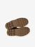 Girls' elasticated and zipped leather boots camel - vertbaudet enfant 