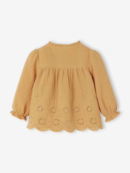 Embroidered blouse for babies ochre - vertbaudet enfant 