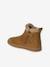 Girls' lined leather boots camel - vertbaudet enfant 