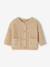 Gilet bébé en maille grosse jauge beige chiné+vert sauge - vertbaudet enfant 