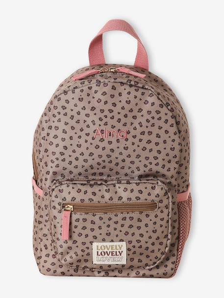 Sac à dos maternelle personnalisable imprimé léopard beige - vertbaudet enfant 
