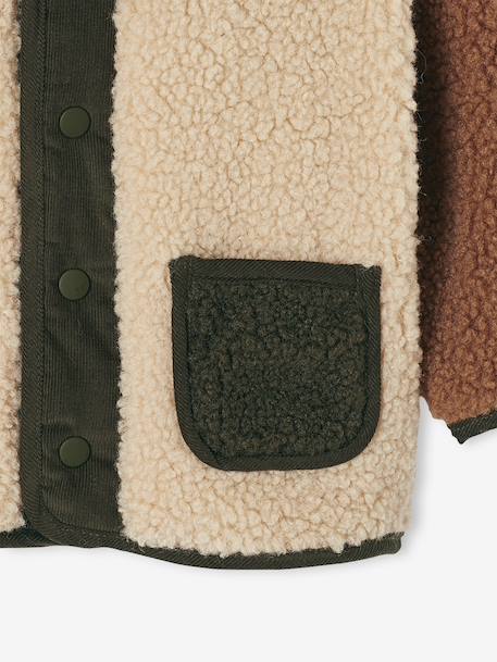 Sherpa Hooded Coat for Babies sandy beige - vertbaudet enfant 