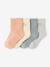 Lot de 4 paires de chaussettes 'little' bébé bleu pâle+corail+marine+rose pâle - vertbaudet enfant 