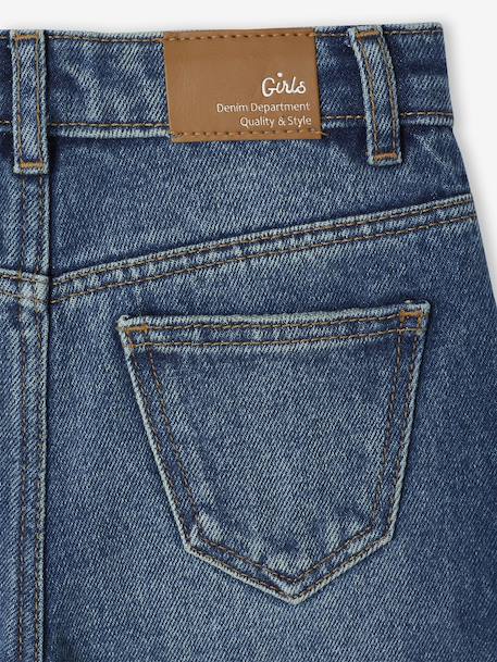 Mom Fit Jeans for Girls light blue+medium blue - vertbaudet enfant 