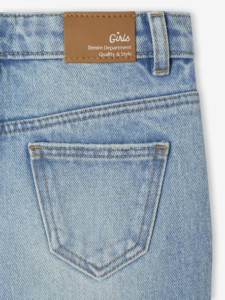 Mom Fit Jeans for Girls light blue+medium blue - vertbaudet enfant 