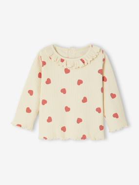 T-shirt bébé imprimé de petits coeurs - vertbaudet enfant Bébé-T-shirt, sous-pull-T-shirt bébé imprimé de petits coeurs