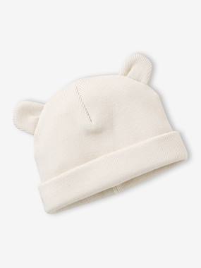 -Bonnet bébé à oreilles d'ours en volume