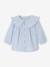 Striped seersucker blouse for babies striped blue - vertbaudet enfant 