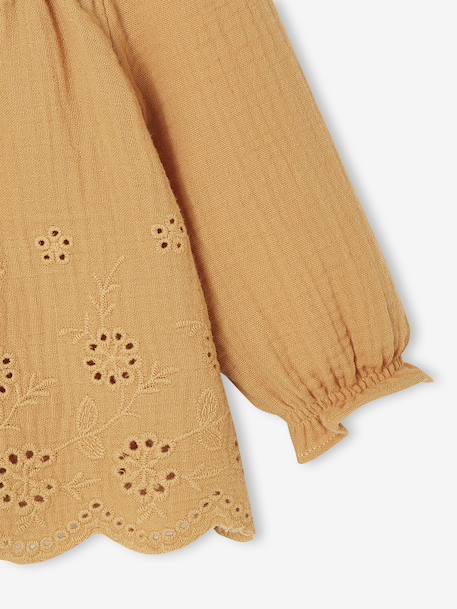 Embroidered blouse for babies ochre - vertbaudet enfant 