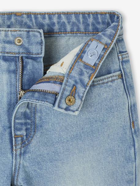 Mom Fit Jeans for Girls light blue+medium blue - vertbaudet enfant 