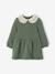 Baby dress in fleece with crochet collar green - vertbaudet enfant 
