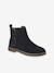 Girls' leather and glitter boots, nursery collection navy blue - vertbaudet enfant 