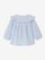 Striped seersucker blouse for babies striped blue - vertbaudet enfant 