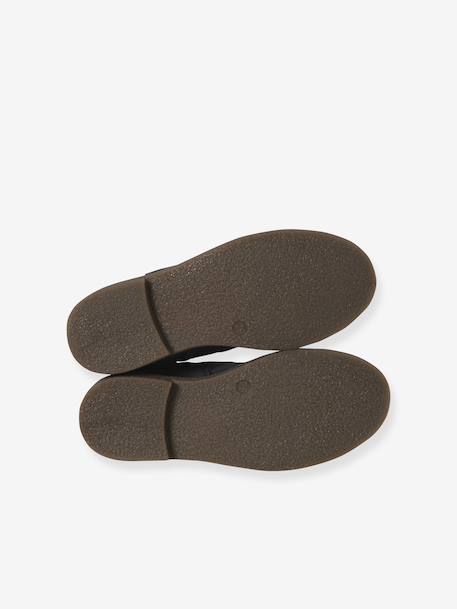 Elasticated Leather Boots for Children, Designed for Autonomy navy blue - vertbaudet enfant 