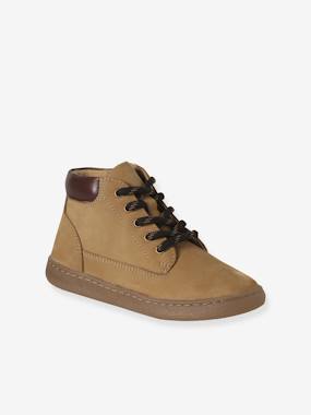-Boots enfant garçon cuir zippées et lacets